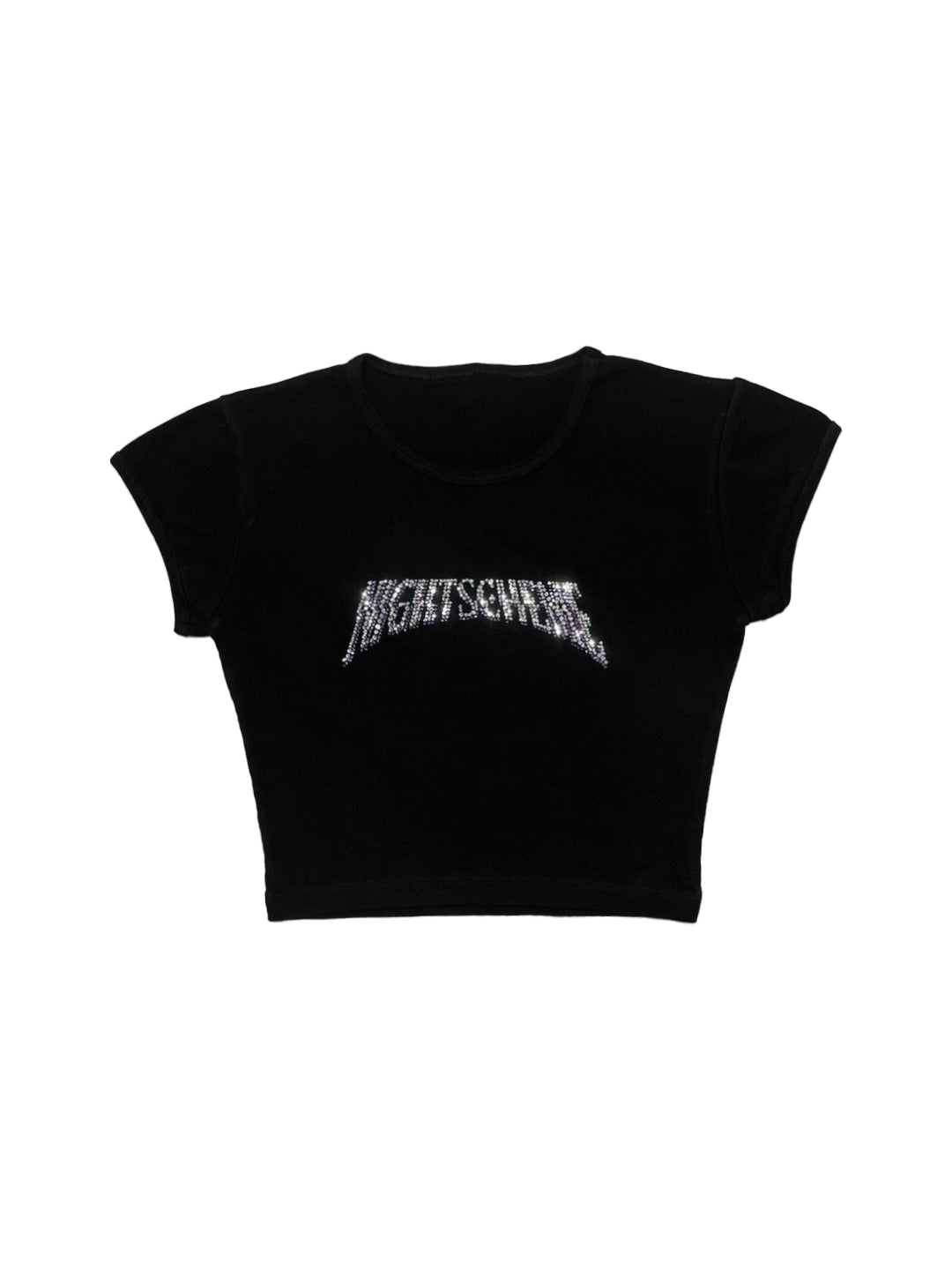 RHINESTONE LOGO CROP TOP