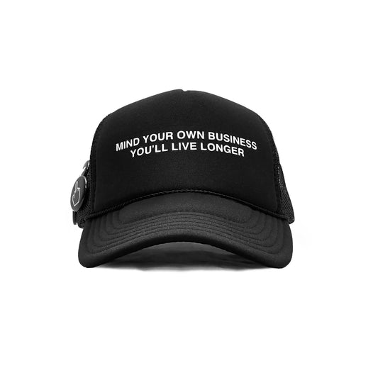 MIND YOUR OWN BUSINESS TRUCKER HAT